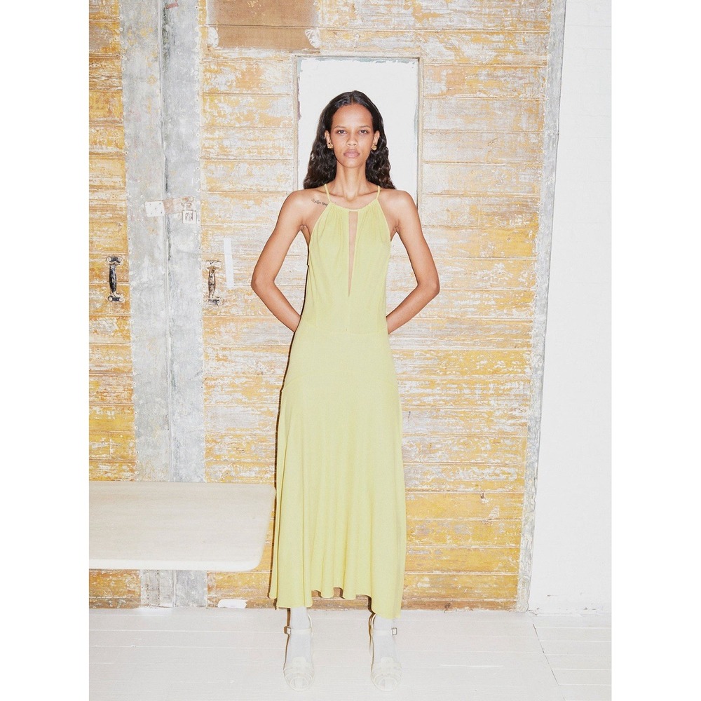 CALLAS Milano Cosima Women's Yellow Midi Dress Sz 44 US 8‎ Italy